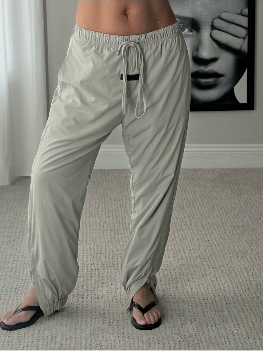 Fear of God ESSENTIALS Light khaki track pants